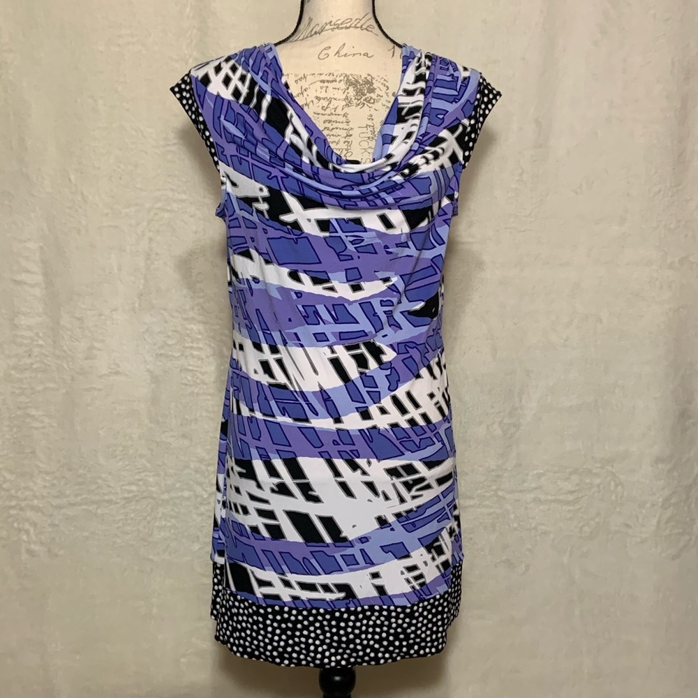 Alfani Draped Neck Sleeveless Sheath Dress